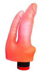 Вибратор анально-вагинальный гелевый (розовый) (Цвет: розовый)