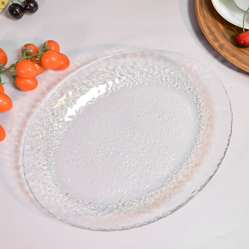 Тарелка овальная 330*250мм "Haze", закаленное стекло