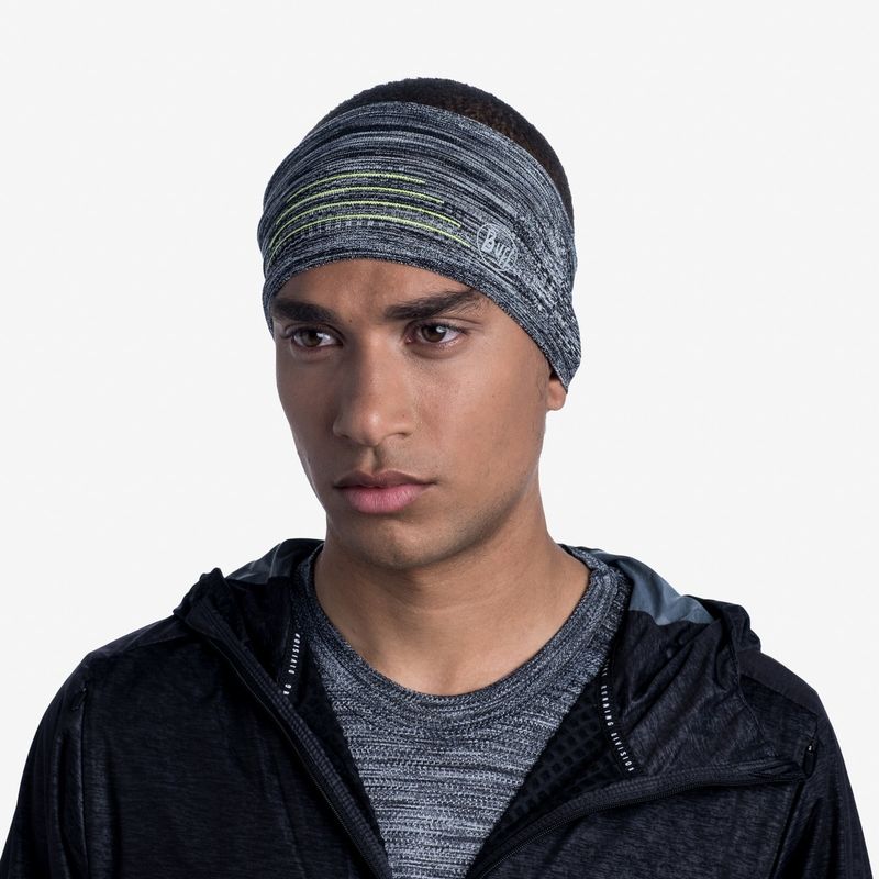 Повязка спортивная светоотражающая Buff Headband Dryflx+ Light Grey Фото 3