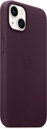 Чехол Apple Leather Case with MagSafe for iPhone 13, «тёмная вишня»