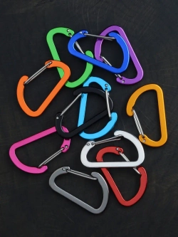 Карабин вспомогательный до 8 кг алюминий 40х25 мм