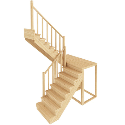 Лестница на второй этаж К-104м Левая