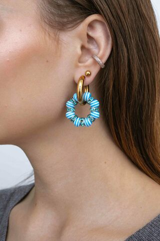 Подвеска Кольцо из бусин акрила с инкрустированным разделителем / multicolour /