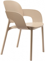 Кресло пластиковое Scab Design Hug Go Green, тортора