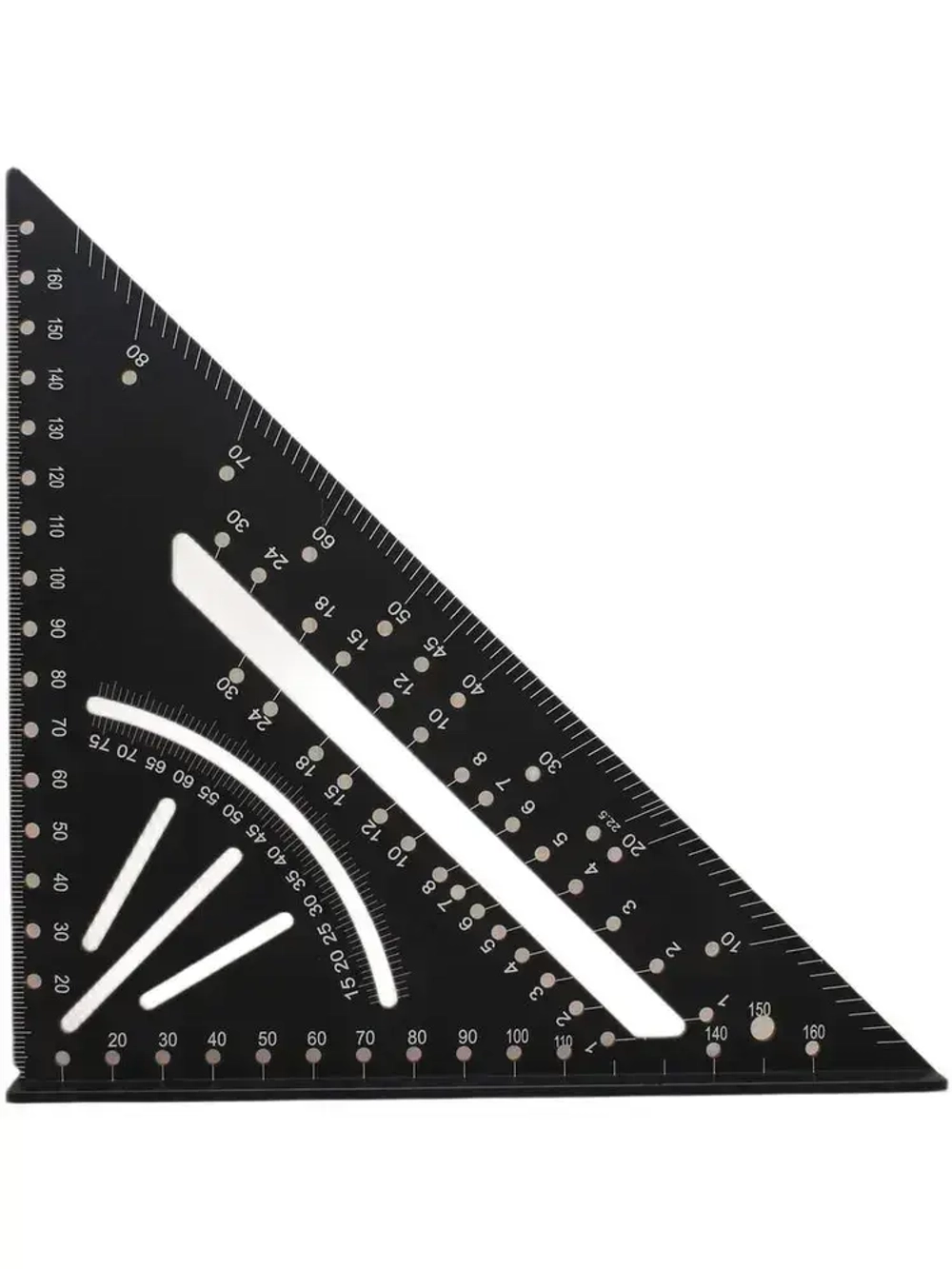 Линейка угольник Свенсона 180 мм черный, алюминий