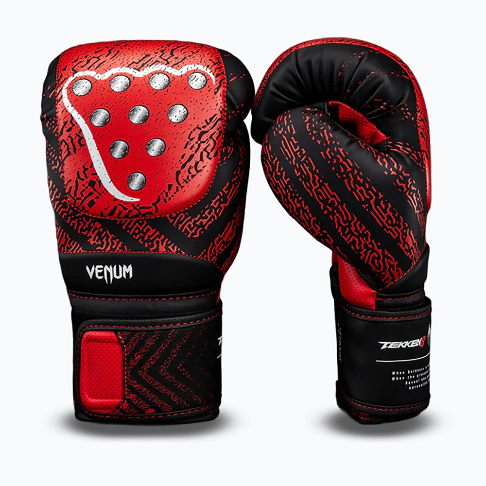 Боксёрские перчатки Venum x TEKKEN 8 Kazuya Boxing red/black