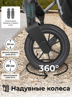 Коляска 3 в 1 Sweet Baby Rocco Air + автокресло Premier Grey Green (Air)