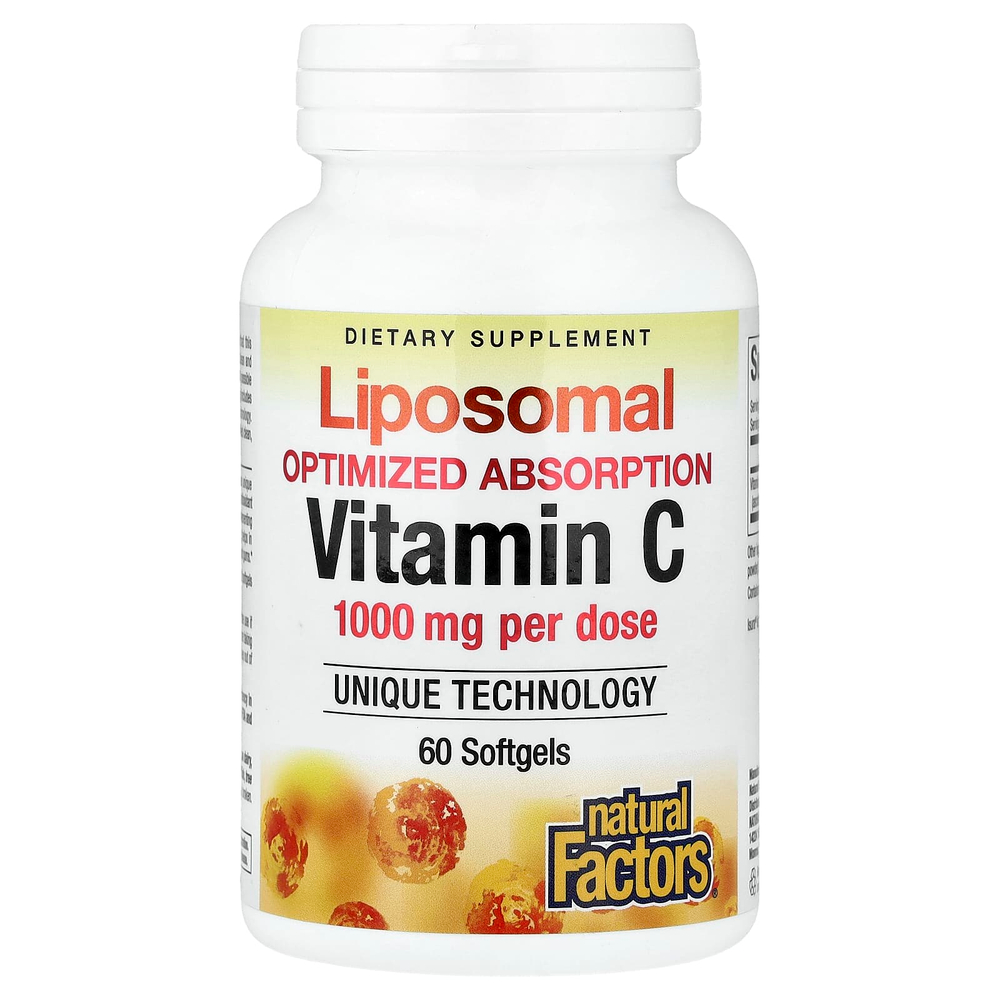 Natural Factors, липосомальный витамин C, 60 капсул (500 мг в 1 капсуле)