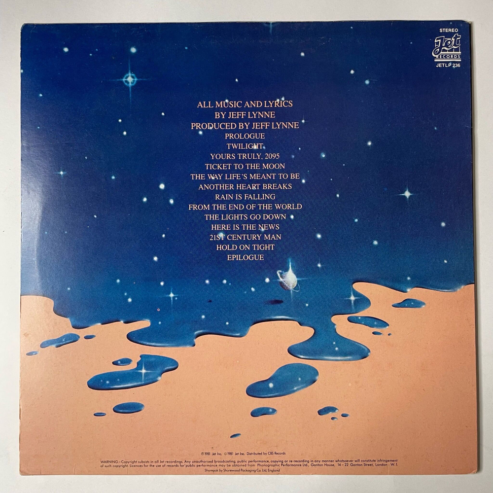 Винтажная виниловая пластинка LP ELO Electric Light Orchestra Time (UK 1981) JETLP 236