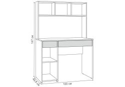 Письменный стол Комфорт 12.77 F 100х49,8х147 дуб золотой craft