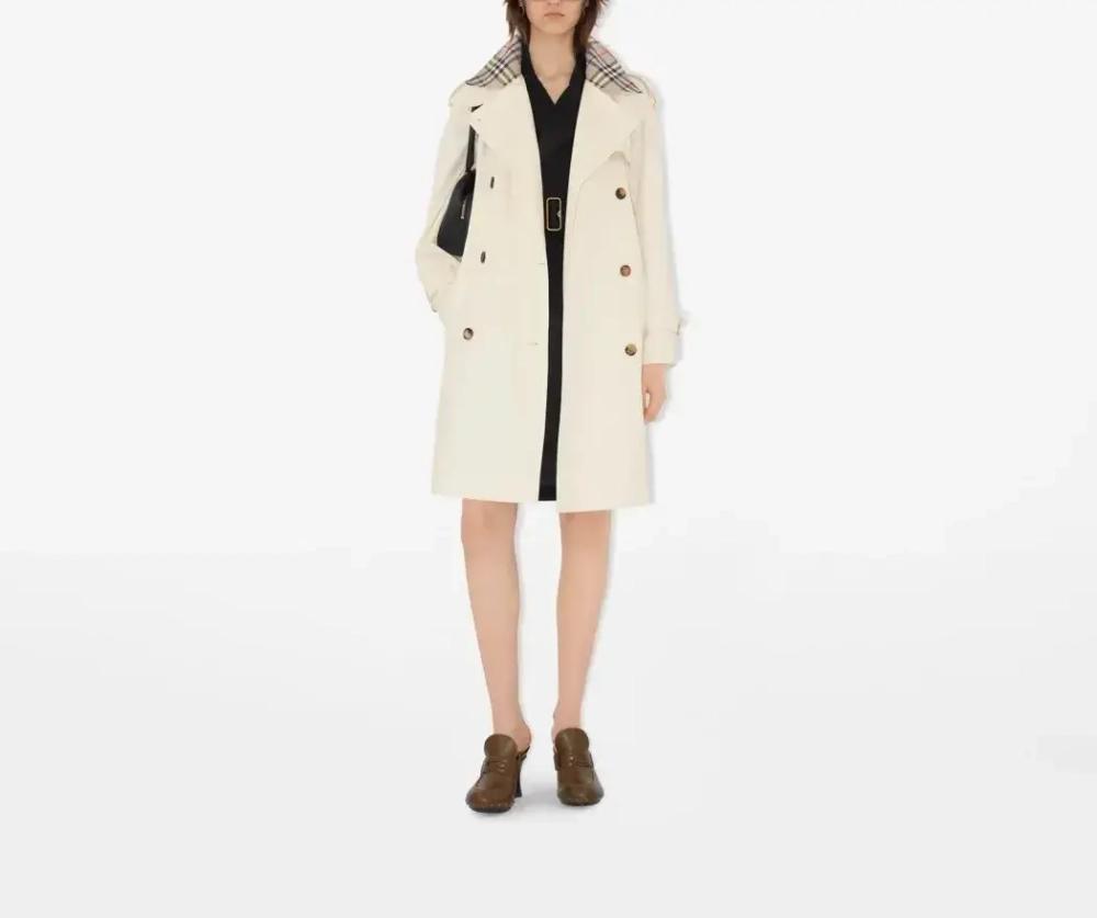 Тренч Castleford средней длины с клетчатым воротником и подкладкой Burberry Check