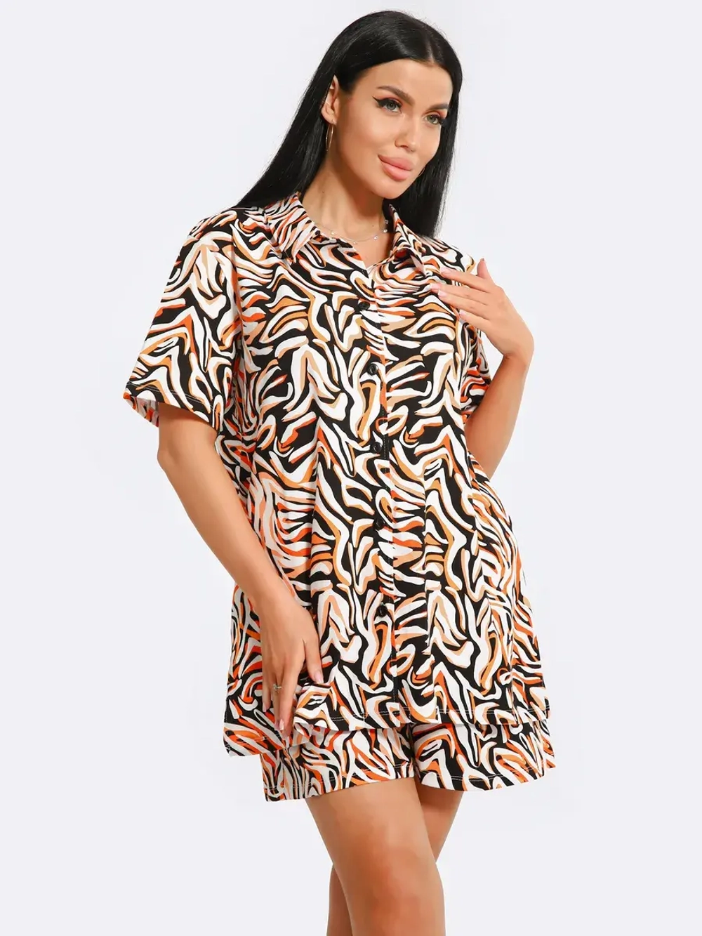 Комплект хлопок рубашка с шортами