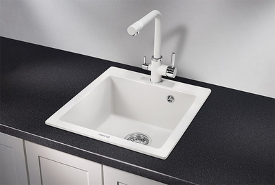 Granula 4651, АРКТИК (БЕЛЫЙ), кухонная мойка, кварц