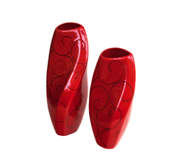 Элитная ваза декоративная Red Passion витая высокая от Sporvil