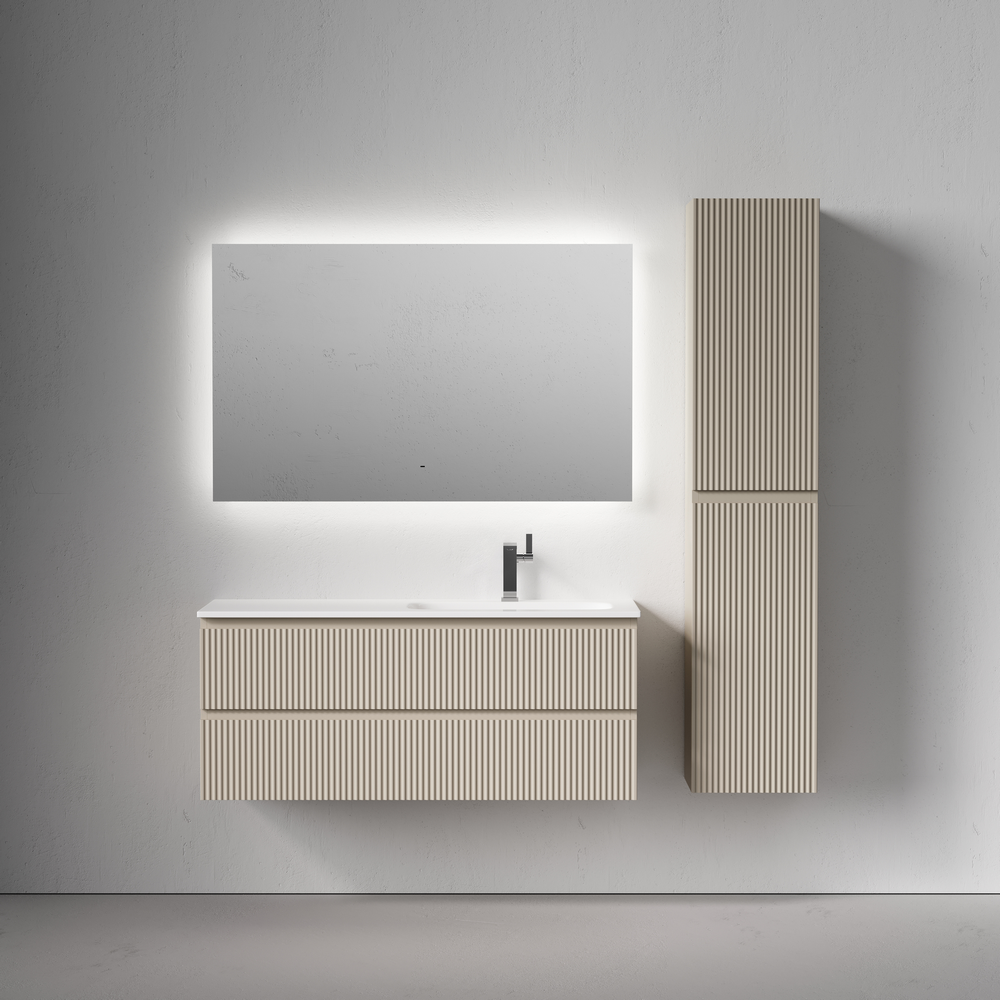 Тумба подвесная SANCOS Snob R правая 1195х445х500, c двумя ящиками оснащенными доводчиками, Beige Soft, арт.SNR120RCE