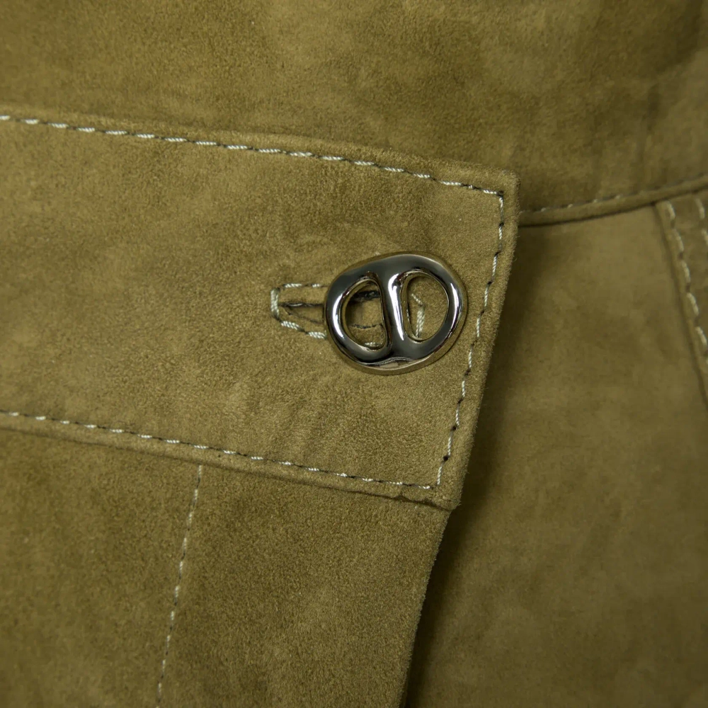 Юбка замшевая асимметричная