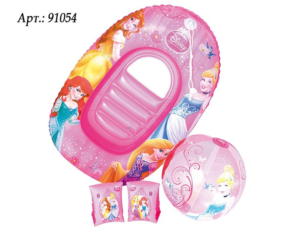 Пляжный набор:мяч 51см, нарукавники 23х15см, лодочка 102х69см