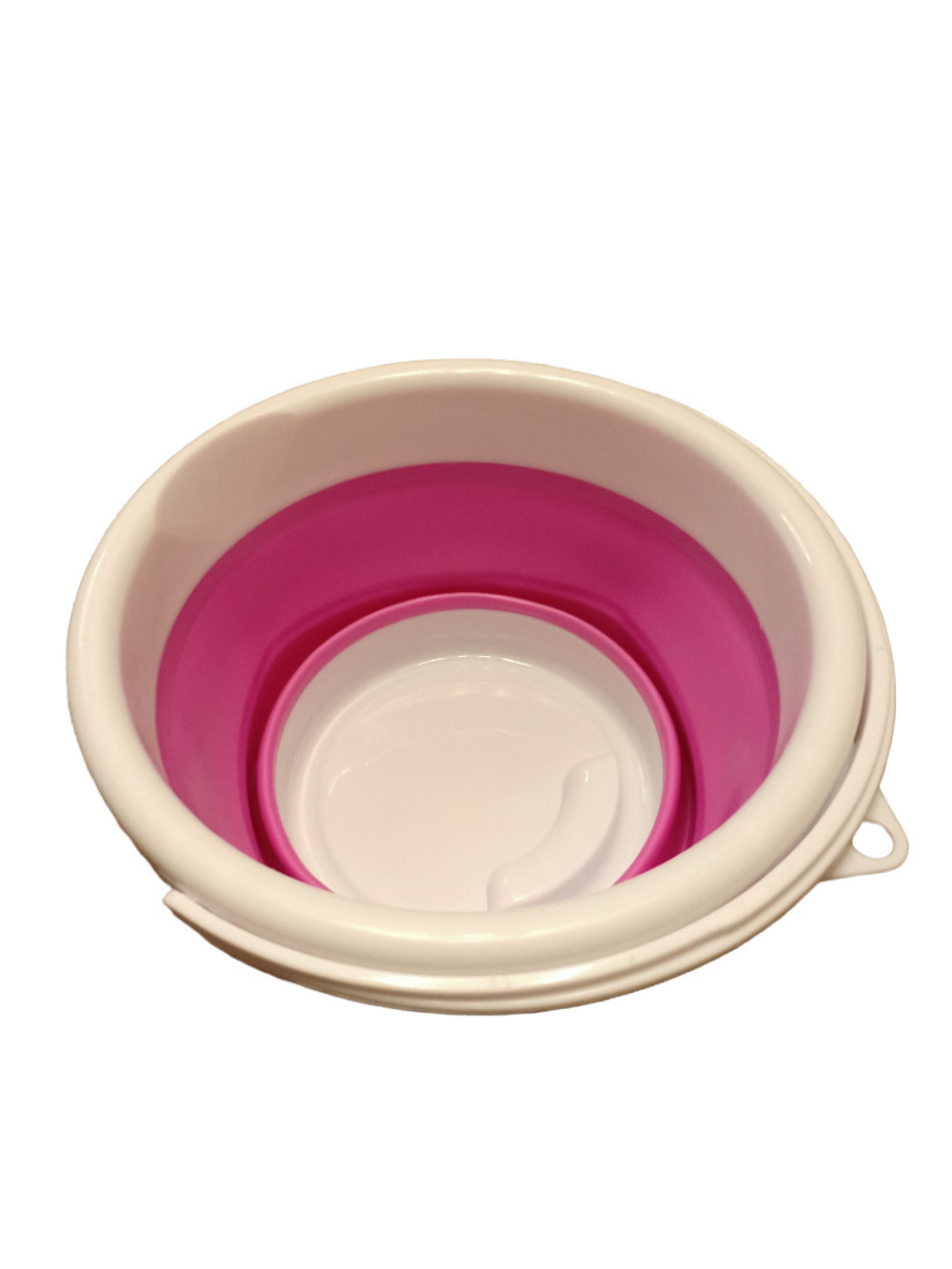 Ведро складное 5 литров, круглое, цвет розовый