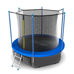 EVO JUMP Internal 8ft (Sky). Батут с внутренней сеткой и лестницей, диаметр 8ft (синий) + нижняя сеть