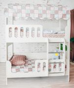 Кровать Домик 2-х яр. ЛДСП белый/белый