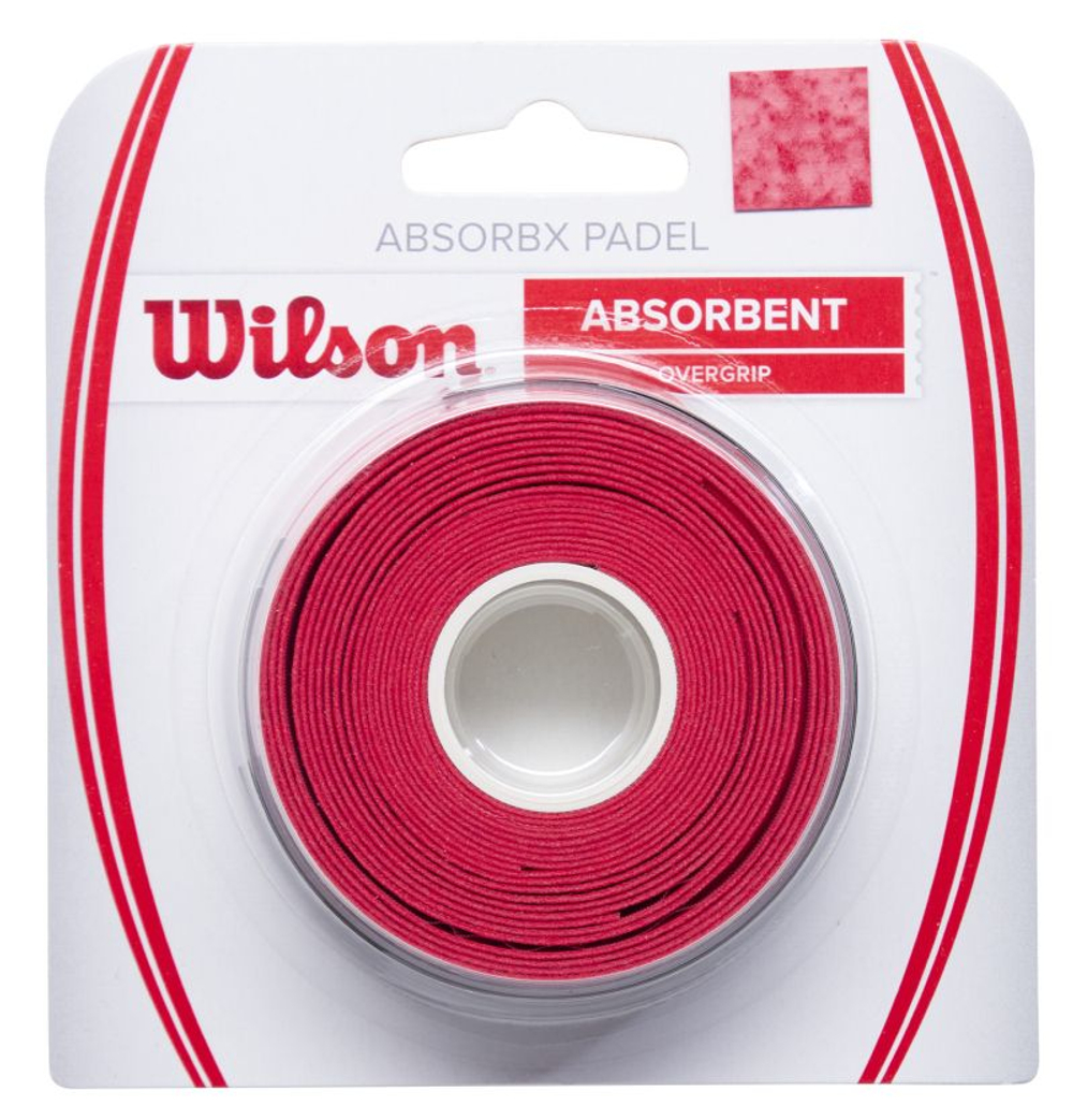Wilson AbsorbX Overgrip Padel 3P - red