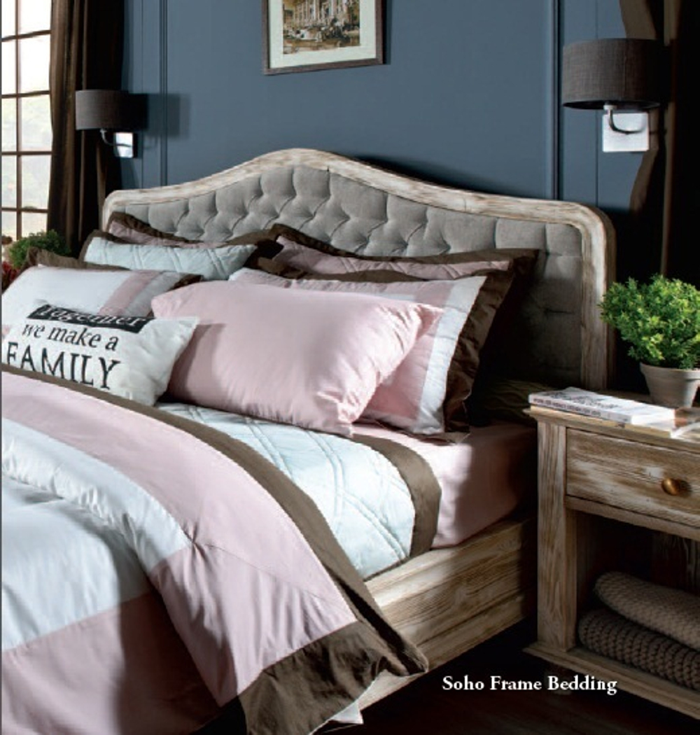 Постельное белье 2 спальное евро Casual Avenue Soho Frame голубое фото