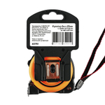 Рулетка 5 м 25 мм обрезиненный корпус, с фиксатором и магнитом BAUHOW