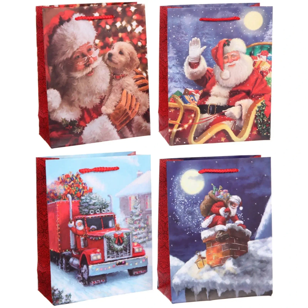 Пакет подарочный «Зимняя история» 18*23*8 см, микс