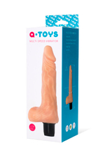 Реалистичный вибратор с мошонкой A-Toys вторая кожа, (16,5 см) (Цвет: телесный)