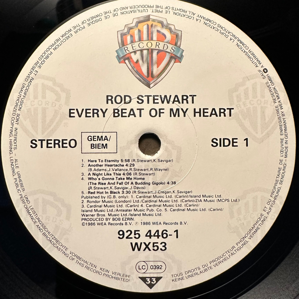 Rod Stewart - Every Beat Of My Heart (Германия 1986г.)