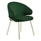 Стул Lime, зеленый микровелюр с золотыми ножками