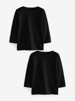 Лонгслив для мальчика Next 633-399, 2 шт., Черный