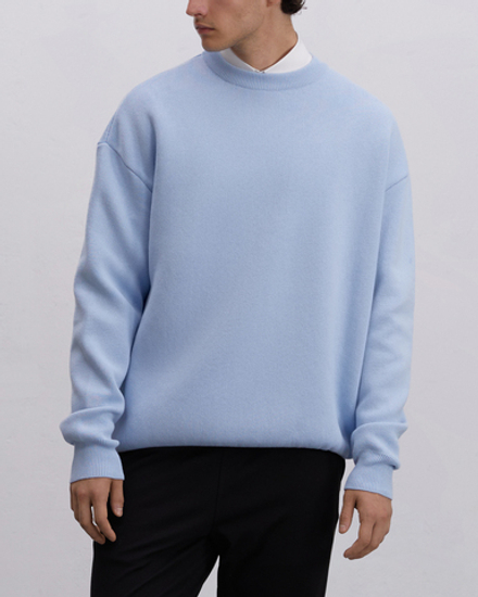 Голубой джемпер из хлопка