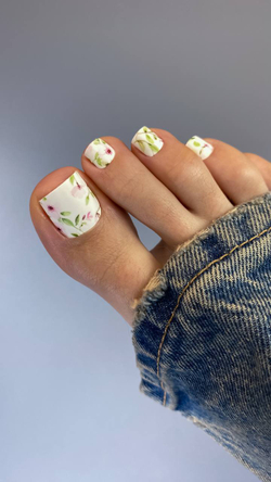 Crazy Manic Плёнки для ногтей для педикюра flowers p010