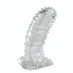 Насадка на пенис со стимуляцией предвагинальной зоны - 14 см. (Цвет: прозрачный)