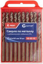 Сверло по металлу Cutop Profi с кобальтом 5%, 6,5 x 101 мм (10шт./уп.) ---
