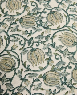 ZARA HOME НАВОЛОЧКА ДЛЯ ДЕКОРАТИВНОЙ ПОДУШКИ С ЦВЕТОЧНЫМ УЗОРОМ, ЗЕЛЕНЫЙ