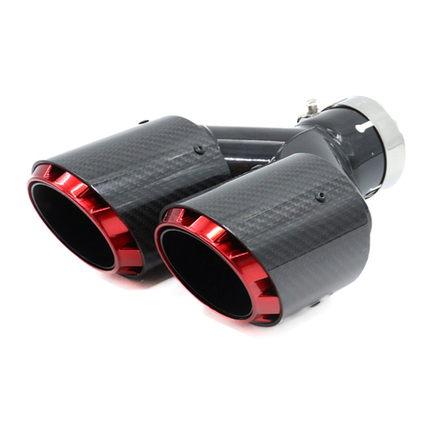 Насадка на глушитель AFM2-63-93R ЧЕРНАЯ с красной вставкой