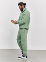 Свитшот "half zip" флисовый (зеленый)