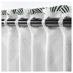 Комплект штор IKEA FJADERKLINT (ФЬЕДЕРКЛИНТ), Светло-зеленый с рисунком, 145x250 см, 2шт