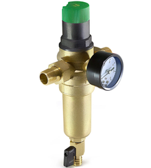 Фильтр 1" TIM самоочищающийся с редуктором снижения давления латунный корпус