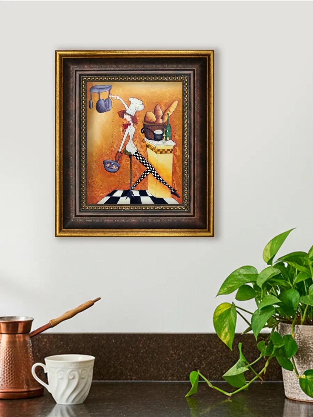 Картина настенная интерьерная в багетной раме 18*21 см