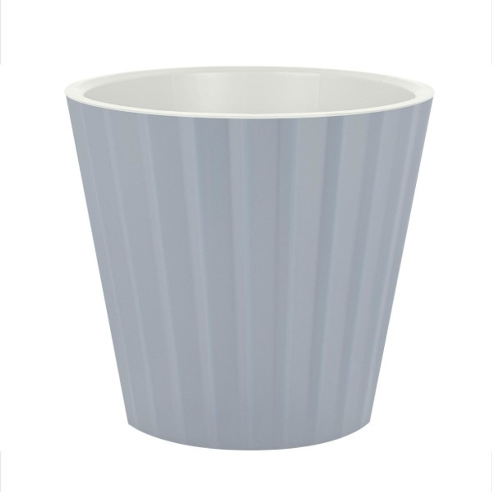 Горшок для цветов InGreen Sand D190мм, 3,3л c дренажной вставкой, Утренний туман