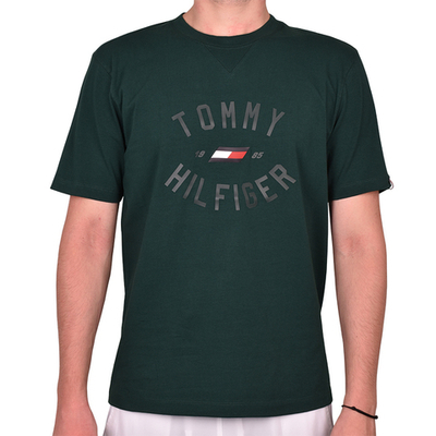 Мужская теннисная футболка Tommy Varsity Graphic Short Sleeve Tee - hunter