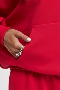 Худи свободного кроя красного цвета