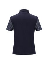 Синяя кружевная блузка AMADEO 122-170
