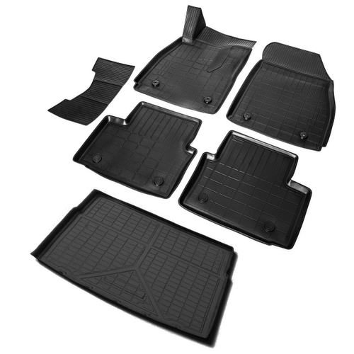 Коврики в салон и багажник автомобиля (комплект) Rival для Opel Insignia I поколение универсал 2008-2017, полиуретан, с крепежом, 6 частей, K14204004-1