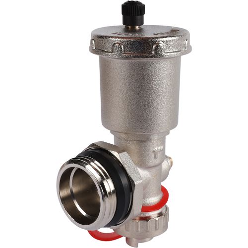 Регулируемый концевой фитинг Rommer 1" с дренажным вентилем и автоматическим воздухоотводчиком