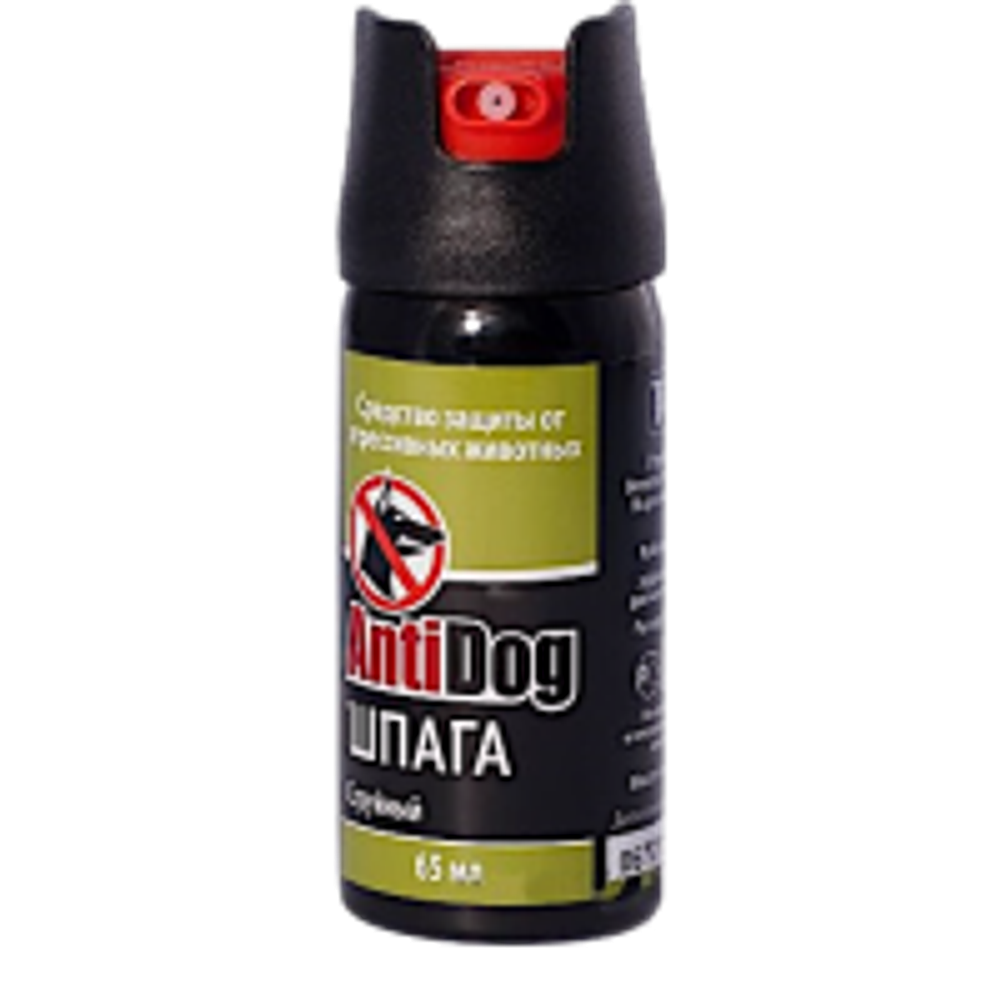 Баллончик Защитный AntiDog Шпага 65мл (действует до 4сек до 2м) Струйный