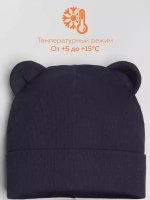 Шапка детская осенняя с ушками и снуд